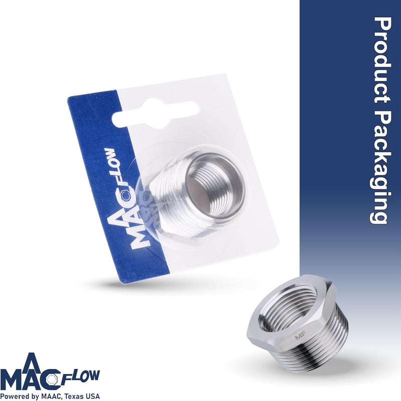 MAACFLOW Stainless Steel 3/4" Male NPT to 1/2" Female NPT Adapter Reducer Hex Bushing (Thread OD 1.02" - ID 0.72") (Pack of 1) - Image 4